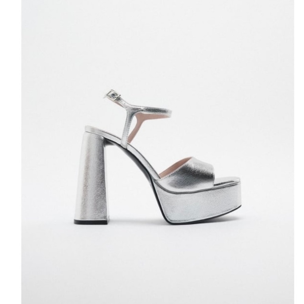 Zara Chunky High Heeled Platform Sandals